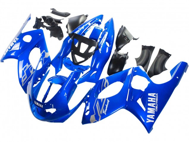 Migliori Carena Moto Yamaha YZF600R Thundercat 1996-2007 - Blu Bianco Argento