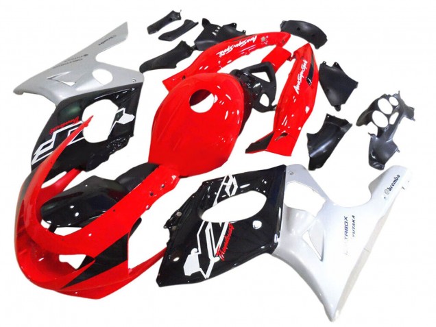 Migliori Carena Moto Yamaha YZF600R Thundercat 1996-2007 - Rosso Nero Argento
