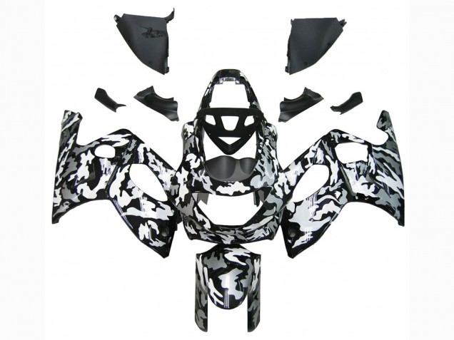 Migliori Carena Moto Yamaha YZF600R Thundercat 1996-2007 - Nero Bianco Grigio Camouflage
