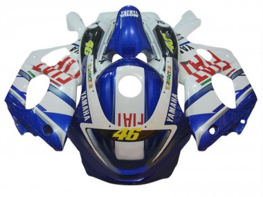 Migliori Carena Moto Yamaha YZF600R Thundercat 1996-2007 - Bianco Blu Rosso Fiat 46