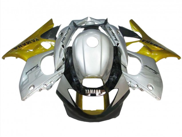 Migliori Carena Moto Yamaha YZF600R Thundercat 1996-2007 - Argento Oro Nero Lucido