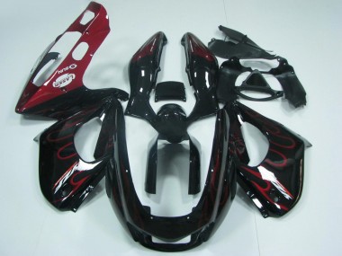 Migliori Carena Moto Yamaha YZF 1000R Thunderace 1997-2007 - Nero Rosso Fiamma