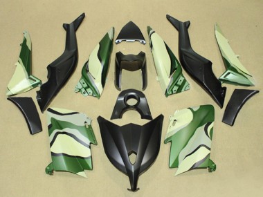 Migliori Carena Moto Yamaha TMAX530 2012-2014 - Nero Opaco Verde Light Giallo