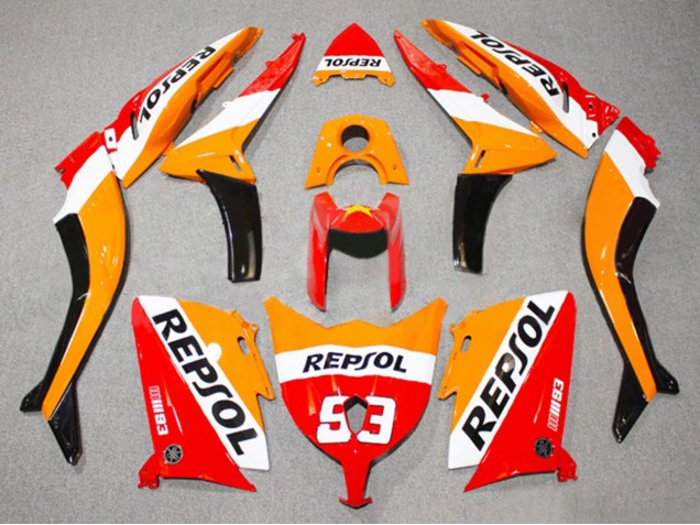 Migliori Carena Moto Yamaha TMAX530 2012-2014 - Rosso Arancia Bianco Repsol 93