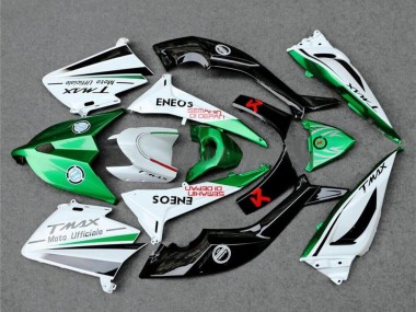 Migliori Carena Moto Yamaha TMAX530 2012-2014 - Bianco Verde Nero Semakin Didepan ENEOS
