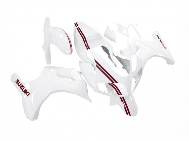 Migliori Carena Moto Suzuki SV650 2003-2013 - Bianco Rosso Scuro Linea