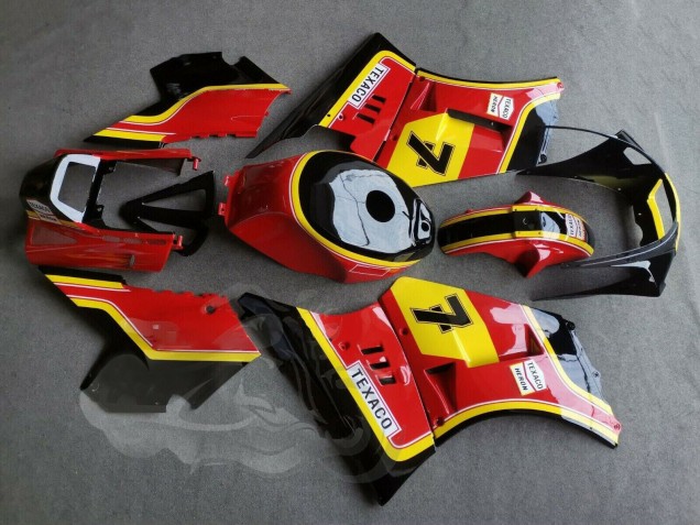 Migliori Carena Moto Suzuki RG400 RG500 RG400/500 1984-1987 - Rosso Giallo Nero 7