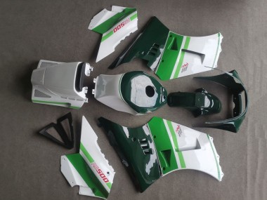 Migliori Carena Moto Suzuki RG400 RG500 RG400/500 1984-1987 - Bianco Verde Scuro