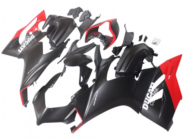 Migliori Carena Moto Ducati Panigale V2 2020-2024 - Rosso Nero Opaco Corse
