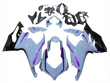 Migliori Carena Moto Ducati Panigale V2 2020-2024 - Grigio Lucido Viola Nero Lucido