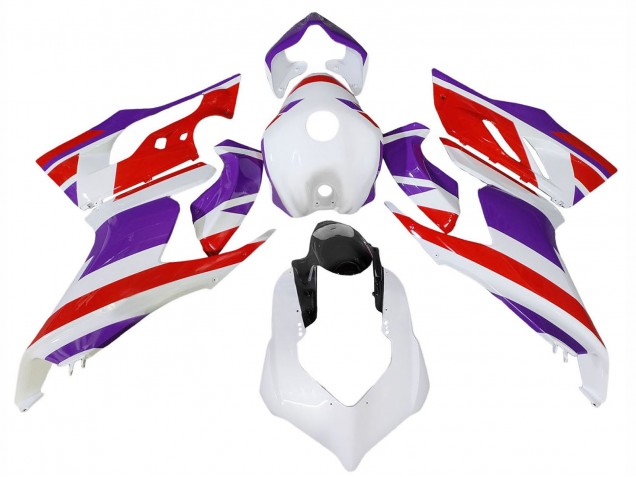 Migliori Carena Moto Ducati Panigale V2 2020-2024 - Bianco Viola Rosso Nero Lucido
