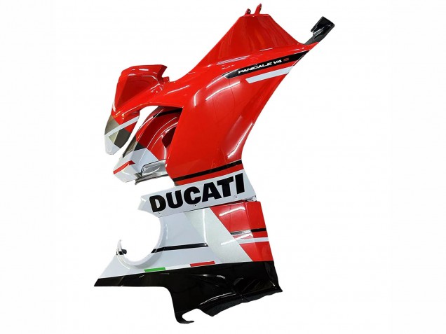 Migliori Carena Moto Ducati Panigale V4 V4S 2018-2019 - Bianco Argento Rosso Nero Lucido