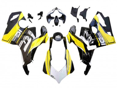 Migliori Carena Moto Ducati Panigale V4 V4S 2018-2019 - Bianco Giallo Nero Lucido