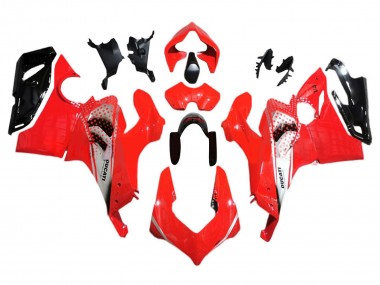 Migliori Carena Moto Ducati Panigale V4 V4S 2018-2019 - Argento Rosso Nero Lucido