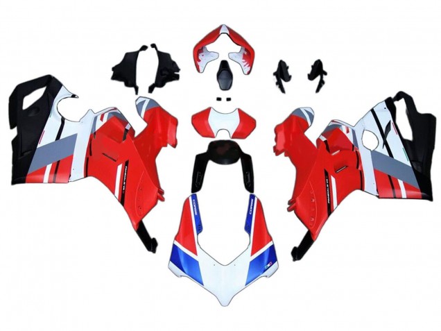 Migliori Carena Moto Ducati Panigale V4 V4S 2020-2021 - Bianco Blu Rosso Nero Lucido