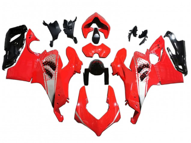 Migliori Carena Moto Ducati Panigale V4 V4S 2020-2021 - Rosso Bianco Nero Lucido