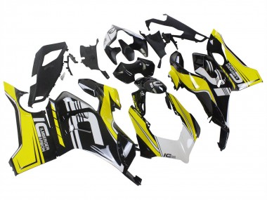 Migliori Carena Moto Ducati Panigale V4 V4S 2020-2021 - Giallo Bianco Nero Lucido