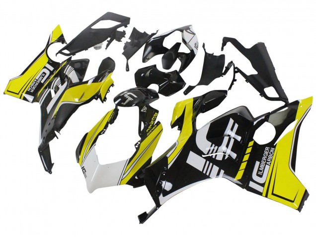 Migliori Carena Moto Ducati Panigale V4 V4S 2020-2021 - Giallo Bianco Nero Lucido