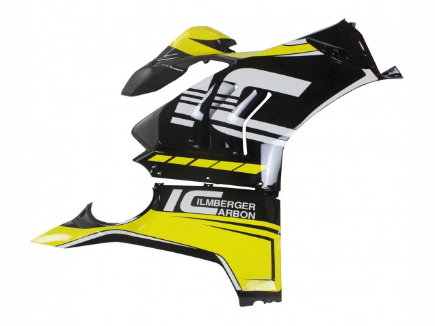 Migliori Carena Moto Ducati Panigale V4 V4S 2020-2021 - Giallo Bianco Nero Lucido