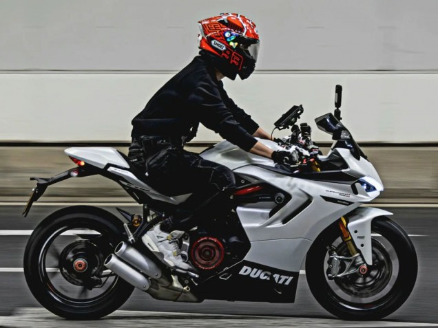 Migliori Carena Moto Ducati 2021-2024 Ducati Supersport 950/950S 2021-2024 - Bianco Nero
