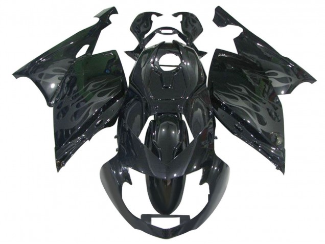 Migliori Carena Moto BMW K1200S 2005-2010 - Nero Lucido Grigio Fiamma