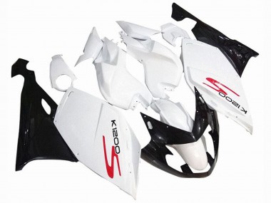 Migliori Carena Moto BMW K1200S 2005-2010 - Bianco Nero Lucido