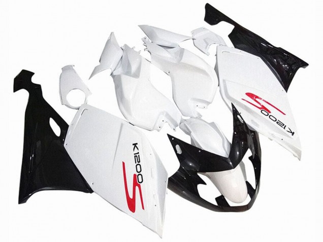 Migliori Carena Moto BMW K1200S 2005-2010 - Bianco Nero Lucido