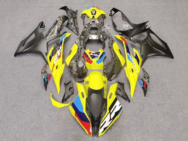 Migliori Carena Moto BMW S1000RR 2023-2024 - Giallo Fibra di Carbonio