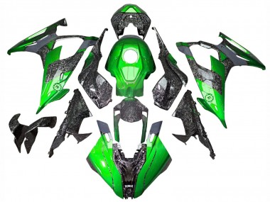 Migliori Carena Moto BMW S1000RR 2019-2022 - Verde Forgiato Fibra di Carbonio