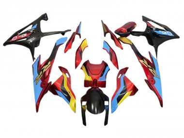 Migliori Carena Moto BMW S1000RR 2019-2022 - Azzurro Chiaro Rosso Oro