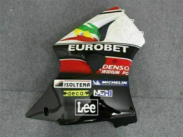 Migliori Carena Moto Kawasaki ZX6R 2000-2002 - Bianco Rosso Giallo Verde Nero Lucido Stella EuroBet