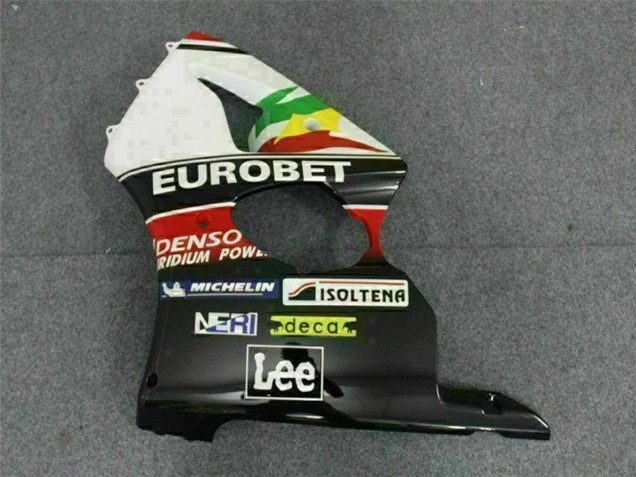Migliori Carena Moto Kawasaki ZX6R 2000-2002 - Bianco Rosso Giallo Verde Nero Lucido Stella EuroBet
