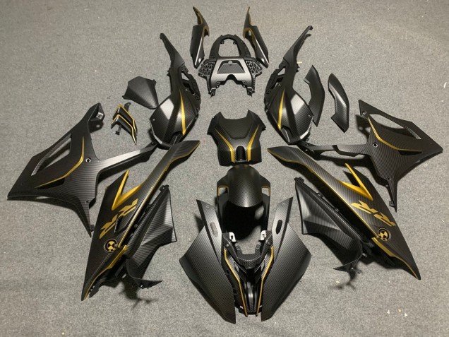 Migliori Carena Moto BMW S1000RR 2019-2022 - Nero Oro Fibra di Carbonio