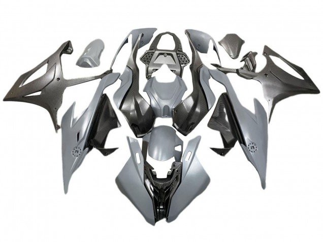 Migliori Carena Moto BMW S1000RR 2019-2022 - Grigio Nero Fibra di Carbonio