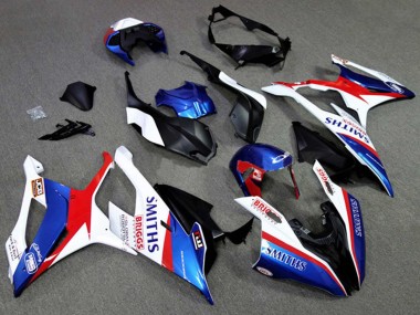 Migliori Carena Moto BMW S1000RR 2019-2022 - Bianco Blu Rosso Smiths