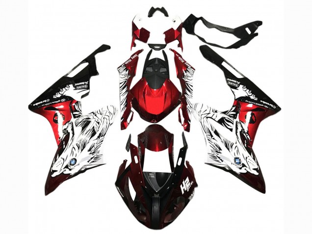 Migliori Carena Moto BMW S1000RR 2017-2018 - Bianco Rosso Nero