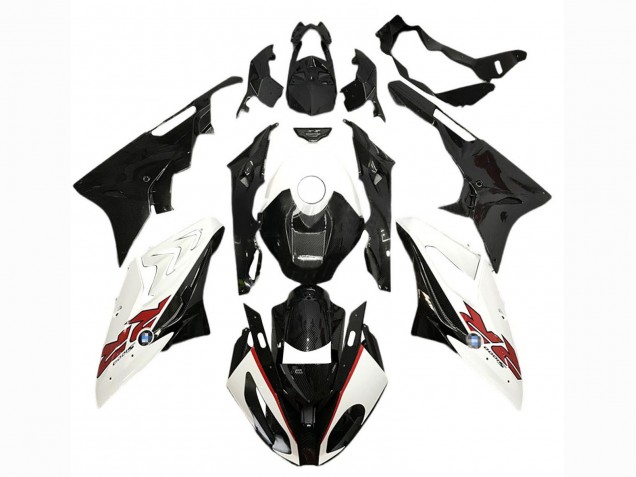 Migliori Carena Moto BMW S1000RR 2017-2018 - Bianco Nero Lucido