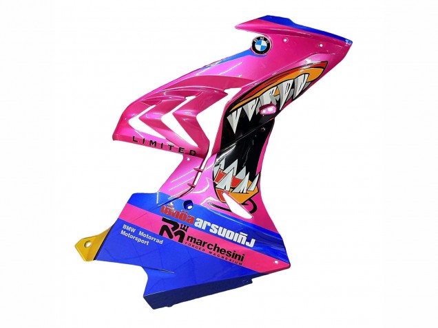 Migliori Carena Moto BMW S1000RR 2017-2018 - Rosa Blu Giallo Squalo