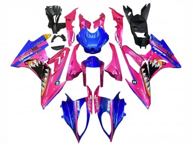 Migliori Carena Moto BMW S1000RR 2017-2018 - Rosa Blu Giallo Squalo