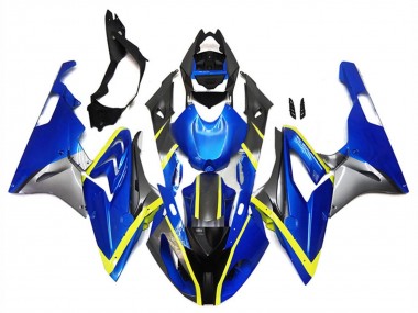 Migliori Carena Moto BMW S1000RR 2017-2018 - Argento Blu Giallo