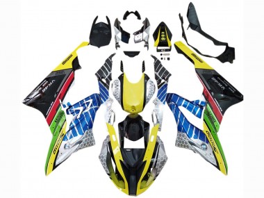 Migliori Carena Moto BMW S1000RR 2017-2018 - Giallo Blu Rosso Verde Nero VR