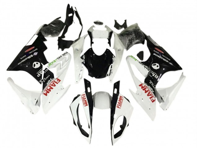 Migliori Carena Moto BMW S1000RR 2017-2018 - Bianco Nero Fiamm