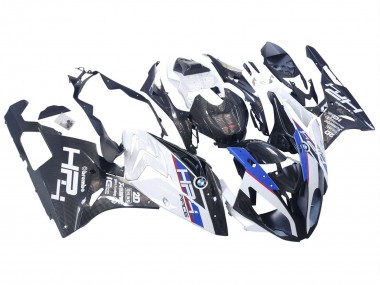 Migliori Carena Moto BMW S1000RR 2015-2016 - Bianco Blu Nero Fibra di Carbonio
