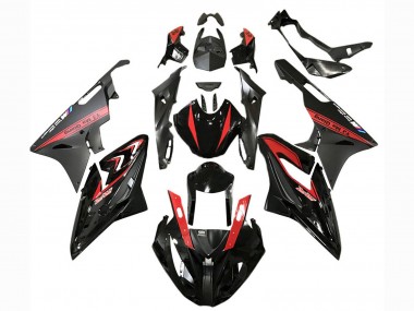 Migliori Carena Moto BMW S1000RR 2015-2016 - Rosso Nero Lucido Nero Opaco