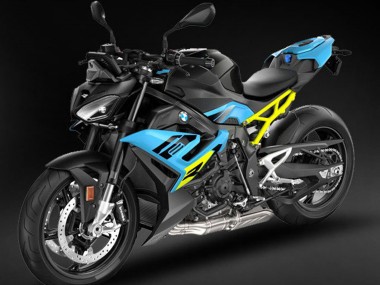 Migliori Carena Moto BMW S1000R 2021-2025 - Nero Azzurro Chiaro Giallo