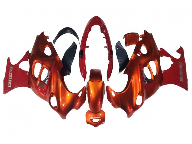 Migliori Carena Moto Suzuki GSX600F/GSX750F 2004-2006 - Burnt Arancia Bianco Logo