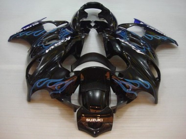 Migliori Carena Moto Suzuki GSX600F/GSX750F 2004-2006 - Nero Lucido Blu Fiamma