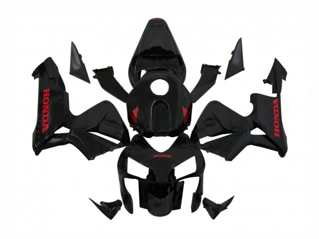 Migliori Carena Moto Honda CBR600RR 2003-2004 - Nero Lucido Rosso Decals