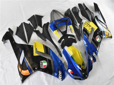 Migliori Carena Moto Kawasaki ZX6R 2007-2008 - Blu Squalo