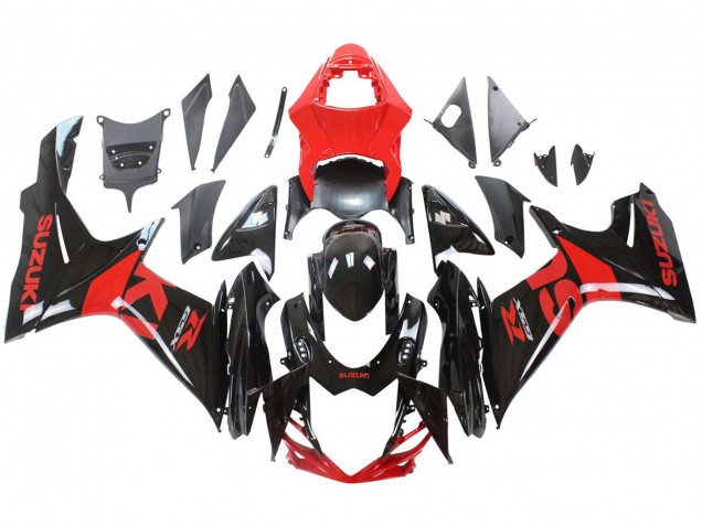Migliori Kit Carena Moto Suzuki GSXR 600 / GSXR 750 2011-2024 - Rosso Nero Lucido